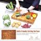 End Grain Teak Wood Cutting Board Reversible Butcher Block with Hand Grips